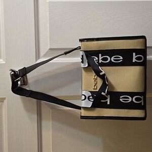 Bebe Hana Canvas Top Handle Crossbody Bag NWT